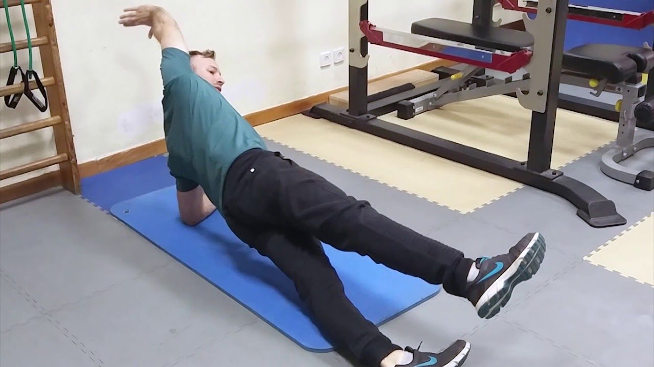 פלאנק צידי – מרפק לברך – Side Plank Crunch